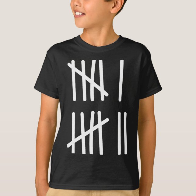 Funny Six Seven 67 Meme Tally Marks 6 7 Numbers Ki T-Shirt (Front)