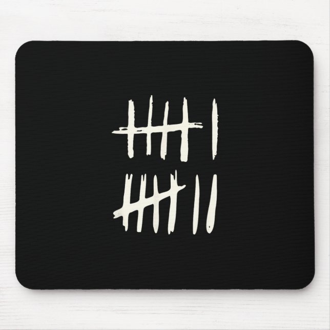 Funny Six Seven 67 Meme Tally Marks 6 7 Numbers  Mouse Mat (Front)