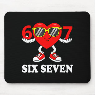 Funny Six Seven 67 Meme Valentine Men Women Boys G Mouse Mat