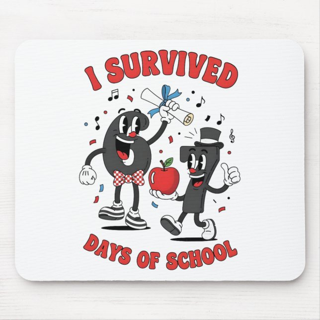 Funny Six Seven 67 School Meme Numbers Teacher Stu Mouse Mat (Front)