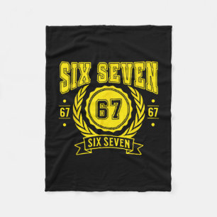Funny Six Seven 6 7 67 Meme Gen Alpha Slang Boys G Fleece Blanket