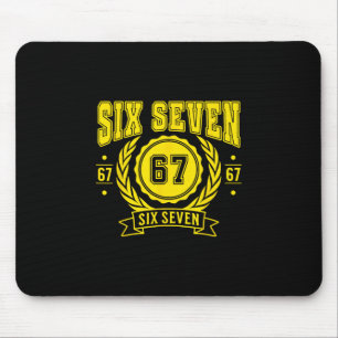 Funny Six Seven 6 7 67 Meme Gen Alpha Slang Boys G Mouse Mat