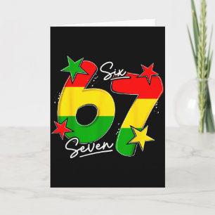 Funny Six Seven 6-7 African American Black History Card