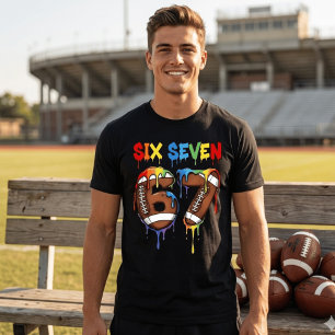 Funny Six Seven 6 7 Football Drip Kids T-Shirt