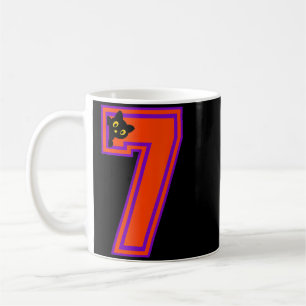 Funny Six Seven 6 7 Halloween Black Cat Teacher Coffee Mug