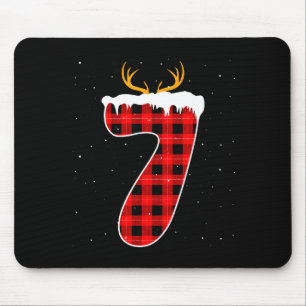 Funny Six Seven 6 7 Meme 67 Christmas Red Plaid Xm Mouse Mat