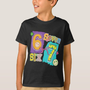 Funny Six Seven 6 7 Meme 67 Design for Women Girls T-Shirt