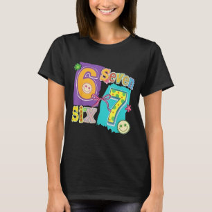 Funny Six Seven 6 7 Meme 67 Design for Women Girls T-Shirt