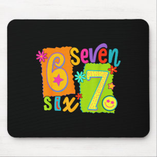 Funny Six Seven 6 7 Meme 67 Shirt Women Girls Kids Mouse Mat
