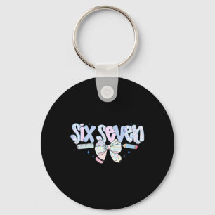 Funny Six Seven 6 7 Meme 67 Teacher Shirt For Wome Key Ring