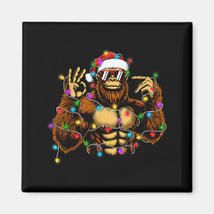 Funny Six Seven 6 7 Meme Bigfoot Christmas Lights Magnet