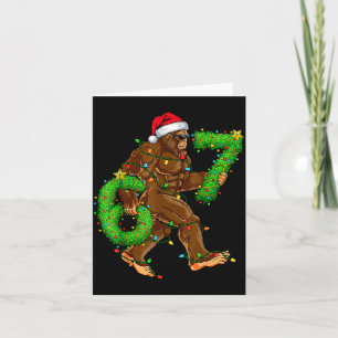 Funny Six Seven 6 7 Meme Bigfoot Christmas Shirts  Card
