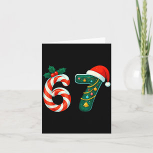 Funny Six Seven 6 7 Meme Christmas Family Xmas San Card