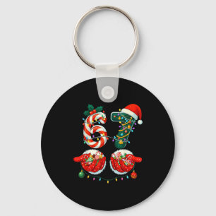 Funny Six Seven 6 7 Meme Christmas Family Xmas San Key Ring