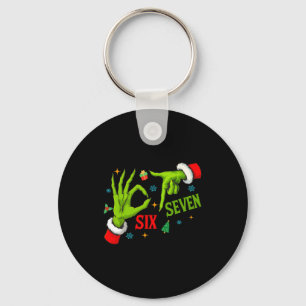 Funny Six Seven 6 7 Meme Christmas Funny Hands 6 7 Key Ring