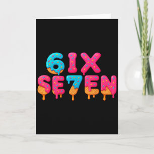 Funny Six Seven 6 7 Meme Design  Card