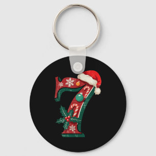 Funny Six Seven 6 7 Meme Design Couples Christmas Key Ring