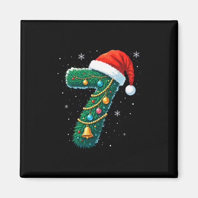 Funny Six Seven 6 7 Meme Design Couples Christmas  Magnet (Front)