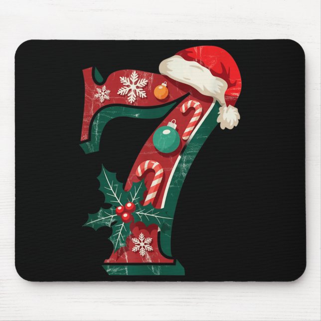Funny Six Seven 6 7 Meme Design Couples Christmas  Mouse Mat (Front)