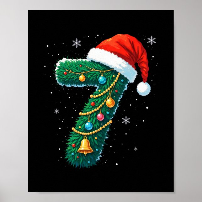 Funny Six Seven 6 7 Meme Design Couples Christmas  Poster (Front)