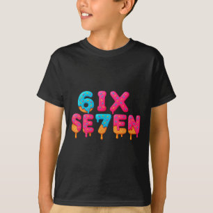 Funny Six Seven 6 7 Meme Design  T-Shirt