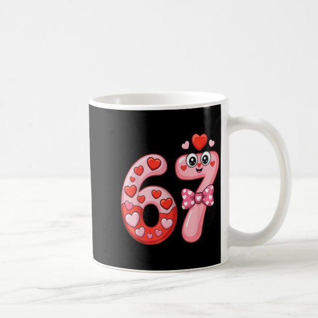 Funny Six Seven 6 7 Meme For Men Women Kids Valent Coffee Mug (Right)