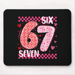 Funny Six Seven 6 7 Meme For Men Women Kids Valent Mouse Mat