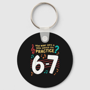 Funny Six Seven 6 7 Meme For Music Teacher Key Ring