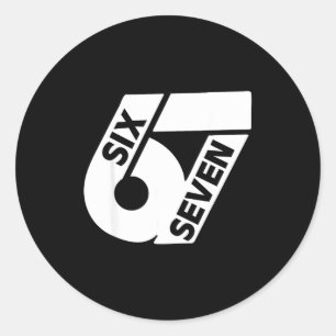 Funny Six Seven 6 7 Meme Gen Alpha 6 7 Meme School Classic Round Sticker