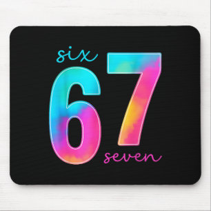 Funny Six Seven 6 7 Meme Gen Alpha Slang 67 Kids Mouse Mat