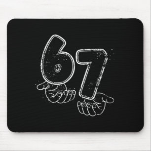 Funny Six Seven 6 7 Meme Gen Alpha Slang 6 7 Hands Mouse Mat