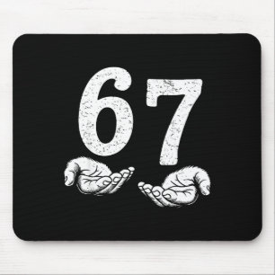 Funny Six Seven 6 7 Meme Gen Alpha Slang 6 7 Meme Mouse Mat