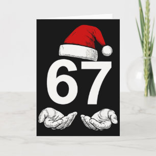 Funny Six Seven 6 7 Meme Gen Alpha Slang Christmas Card