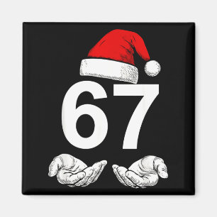 Funny Six Seven 6 7 Meme Gen Alpha Slang Christmas Magnet