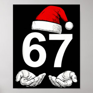 Funny Six Seven 6 7 Meme Gen Alpha Slang Christmas Poster