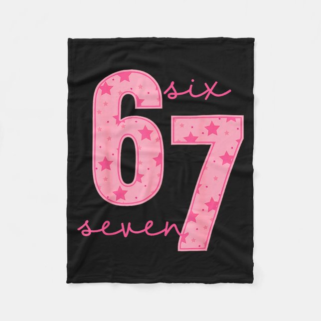 Funny Six Seven 6 7 Meme Gen Alpha Slang Men Women Fleece Blanket (Front)
