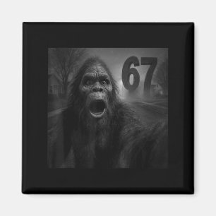 Funny Six Seven 6 7 Meme Gen Z Alpha Slang Bigfoot Magnet
