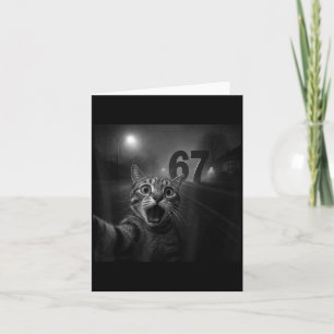 Funny Six Seven 6 7 Meme Gen Z Alpha Slang Cat Sel Card
