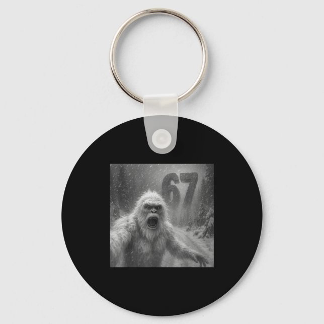 Funny Six Seven 6 7 Meme Gen Z Alpha Slang Yeti Se Key Ring (Front)