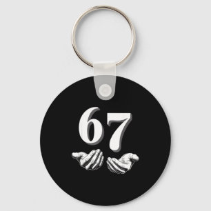 Funny Six Seven 6 7 Meme Men Women Kids Key Ring