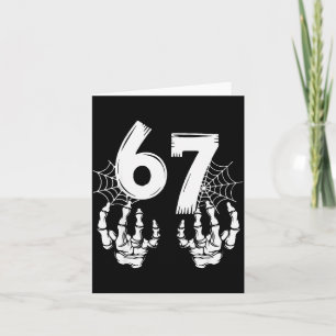 Funny Six Seven 6 7 Meme Number 67 Design Couples Card