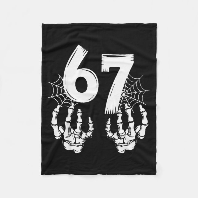 Funny Six Seven 6 7 Meme Number 67 Design Couples  Fleece Blanket (Front)