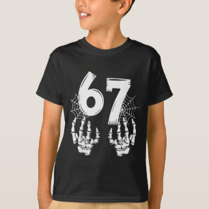 Funny Six Seven 6 7 Meme Number 67 Design Couples  T-Shirt