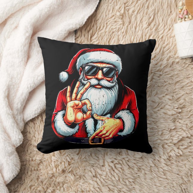 Funny Six Seven 6 7 Meme Santa Christmas Cushion (Blanket)