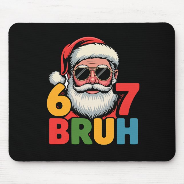 Funny Six Seven 6 7 Meme Santa Christmas Men Boys  Mouse Mat (Front)