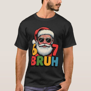 Funny Six Seven 6 7 Meme Santa Christmas Men Boys  T-Shirt