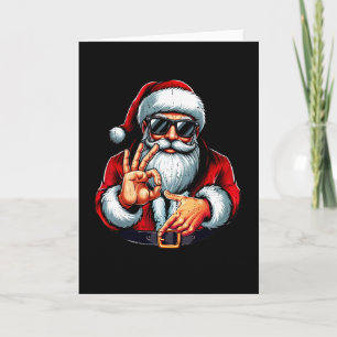 Funny Six Seven 6 7 Meme Santa Christmas Shirt Men Card