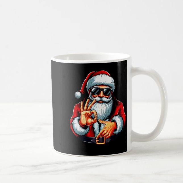 Funny Six Seven 6 7 Meme Santa Christmas Shirt Men Coffee Mug (Right)
