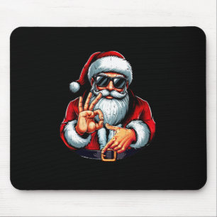 Funny Six Seven 6 7 Meme Santa Christmas Shirt Men Mouse Mat