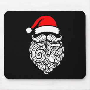 Funny Six Seven 6 7 Meme Santa Christmas Shirt Men Mouse Mat